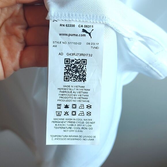 Men's New With Tag Size 4XL Puma Essential 2.0 White Golf Short Sleeve Polo - Picture 12 of 14